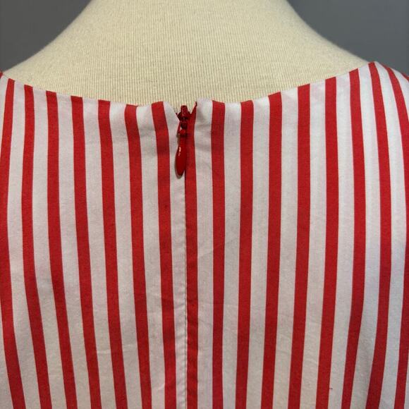 Universal Standard for J.Crew Poplin Stripe Drop Waist Dress, size L - Picture 4 of 10